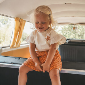 Your Wishes Wide Shirt Broderie White Swan meisjes