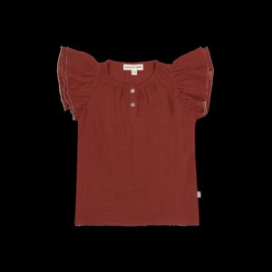 House of Jamie meisjes butterfly top cinnabar rood