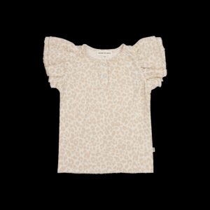 House of Jamie meisjes butterfly top beige leopard luipaard beige