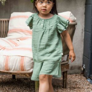 House of Jamie meisjes girls relaxed shorts ivy sage groen