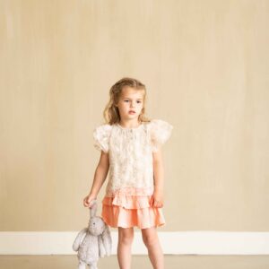 House of Jamie meisjes dreamy butterfly top daisy ivory tule ivoor