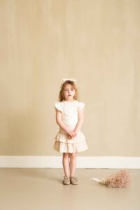 Meisjes rok beige leopard sand House of Jamie