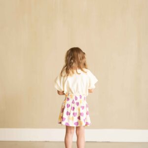 House of Jamie meisjes smocked skirt happy hearts hartjes