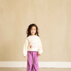 House of Jamie meisjes balloon sweater cream crème