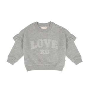 House of Jamie meisjes frill sweatshirt grey melange grijs
