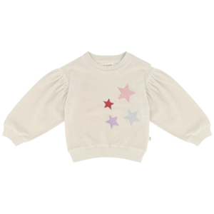 House of Jamie sweater meisjes beige rib velvet