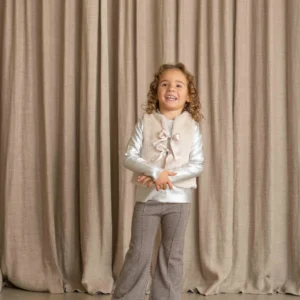 House of Jamie Flared Pants Sandshell Zig Zag Jacquard