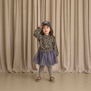 House of Jamie meisjes vest leopard moonlight jacquard