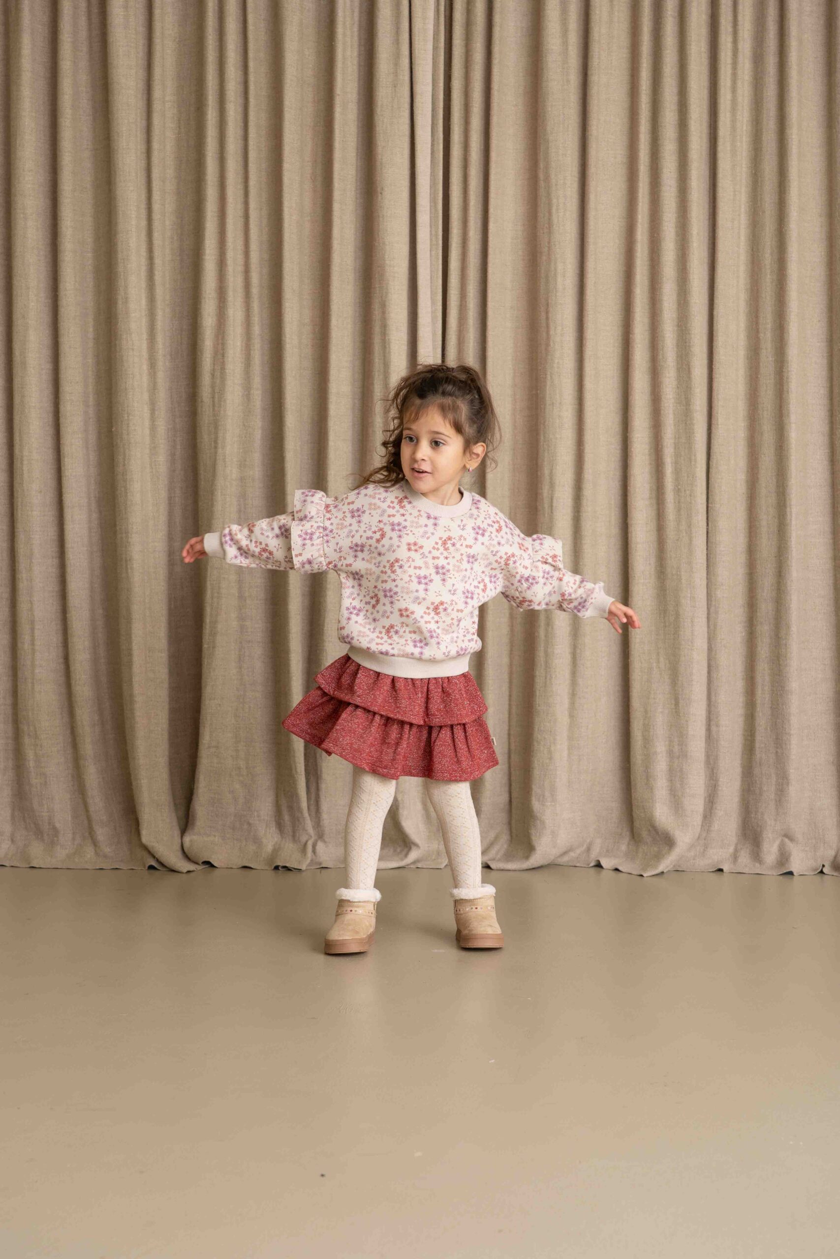 House of Jamie meisjes rok ruby sparkle rood