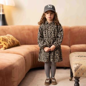 House of Jamie meisjes jurk leopard moonlight jacquard