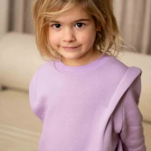 House of Jamie Shoulder Sweater Frosted Lilac