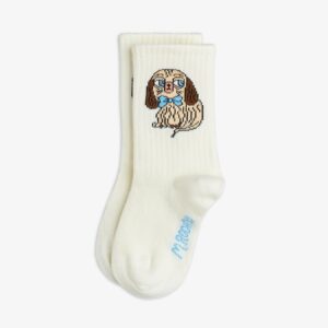 Mini Rodini | Hond 1-Pack Sokken | Gebroken wit