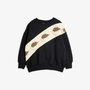 Mini Rodini Elephant shrew panel sweatshirt zwart