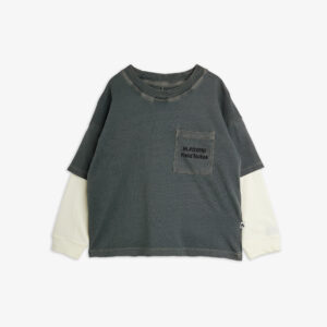 Mini Rodini M.rodini field notes emb ls tee grijs