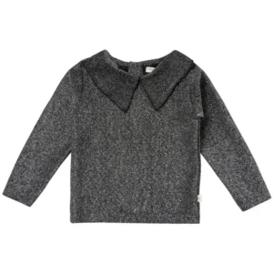 Longsleeve glitter zwart