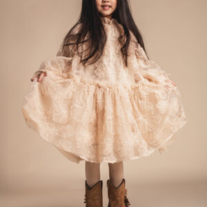 Baje Studio meisjes jurk Izebelle Beige
