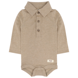 Beige babykleding set met broek.