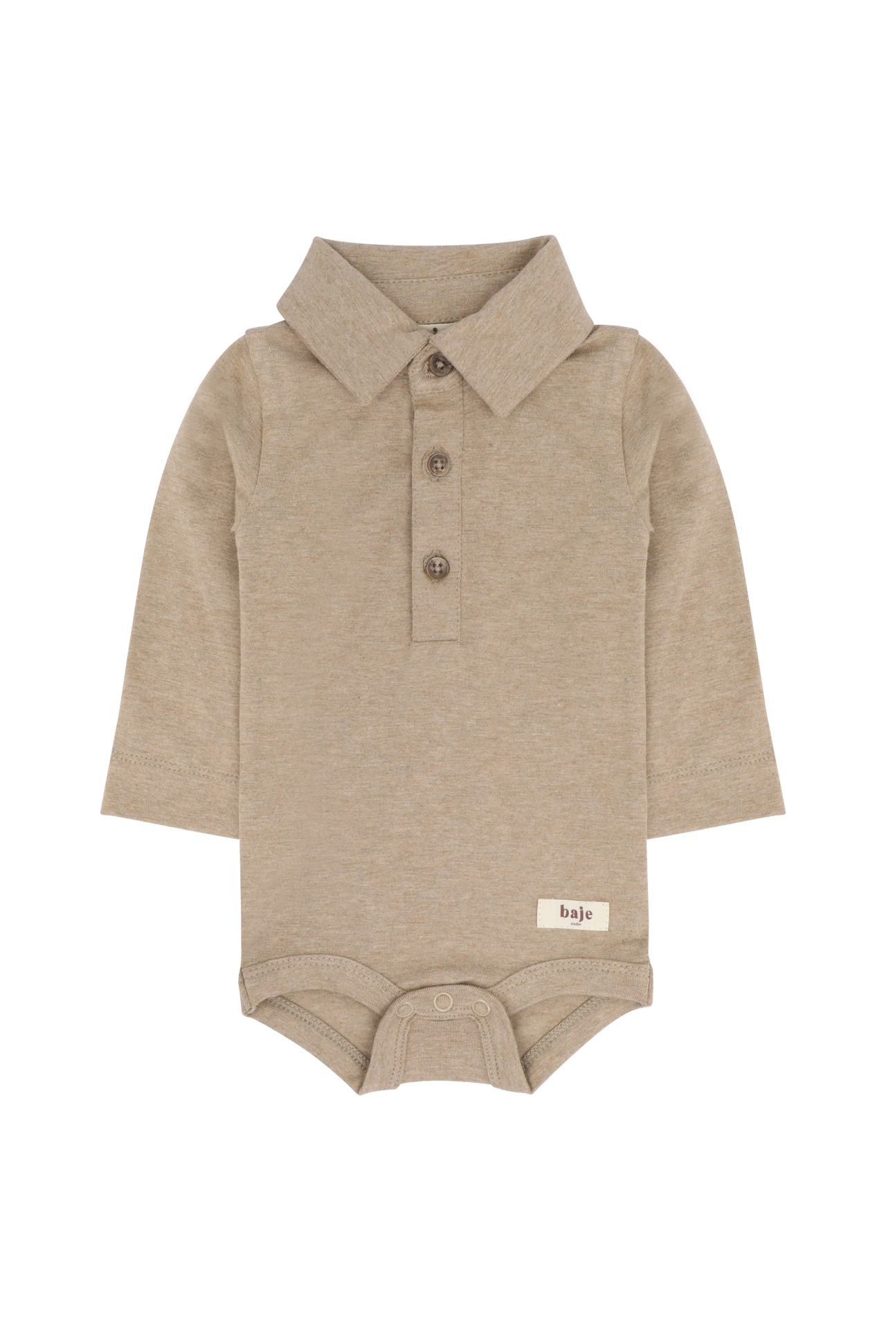 Beige babykleding set met broek.