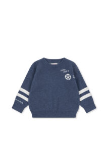 Konges Sløjd jongens gebreide wollen blouse dark navy marineblauw