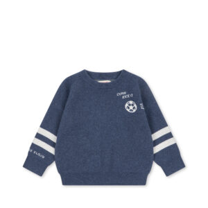 Konges Sløjd jongens gebreide wollen blouse dark navy marineblauw
