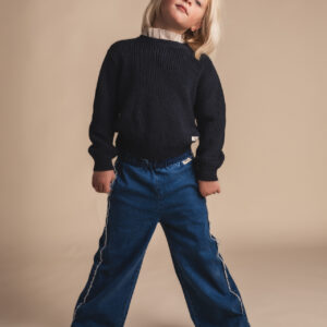Baje Studio gebreide meisjes trui Mai Blauw