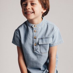 Baje Studio jongens blouse blue denim