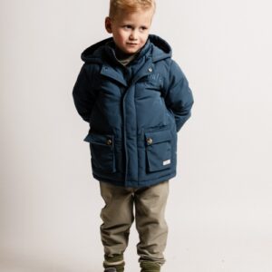 Jongens winterjas Logan blauw