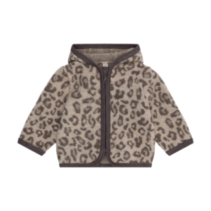 HUTTEliHUT baby merino wol jacquard jas Camel Melange 100% wol