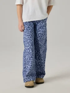 Meisjes mom jeans leopard – trendy broek Name It
