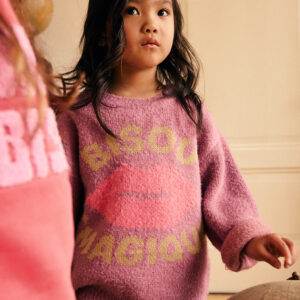Daily 7 meisjes knitwear fancy pullover paars