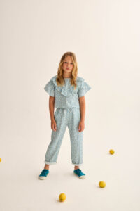 Animal print cotton pants blue – Cozmo