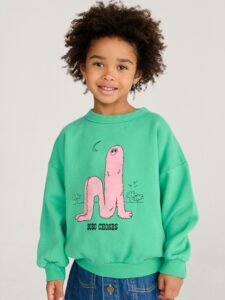 Bobo Choses Long Puff Sweater Groen