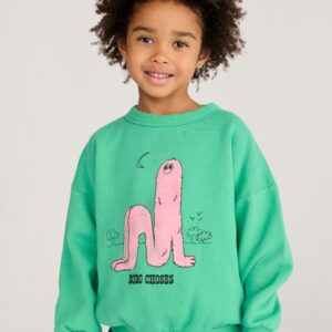 Bobo Choses Long Puff Sweater Groen
