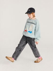 Bobo Choses Booty Ghosts Sweater Lichtblauw