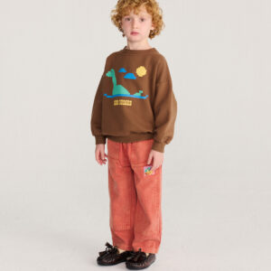 Bobo Choses Lake Monster Sweater Donkerbruin