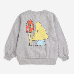 Bobo Choses Mush Monster Duo Sweater Lichtgrijs gemêleerd