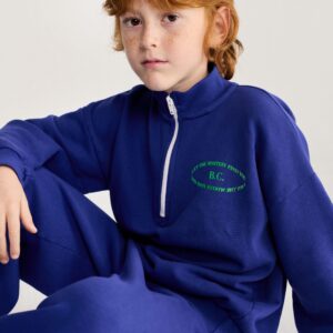 Bobo Choses Mystery BC Half-Zip Sweater Marine blauw