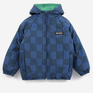 Bobo Choses Almost Moiré Omkeerbare Anorak Marine blauw