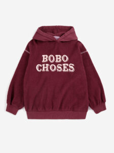Bobo Choses Embossed Hoodie Bordeauxrood