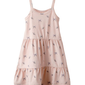 Lil' Atelier Jurk Peach Blush/Vlinderdas
