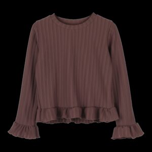 Jacky Sue Bibi Top Ribbed Chocolate bruin