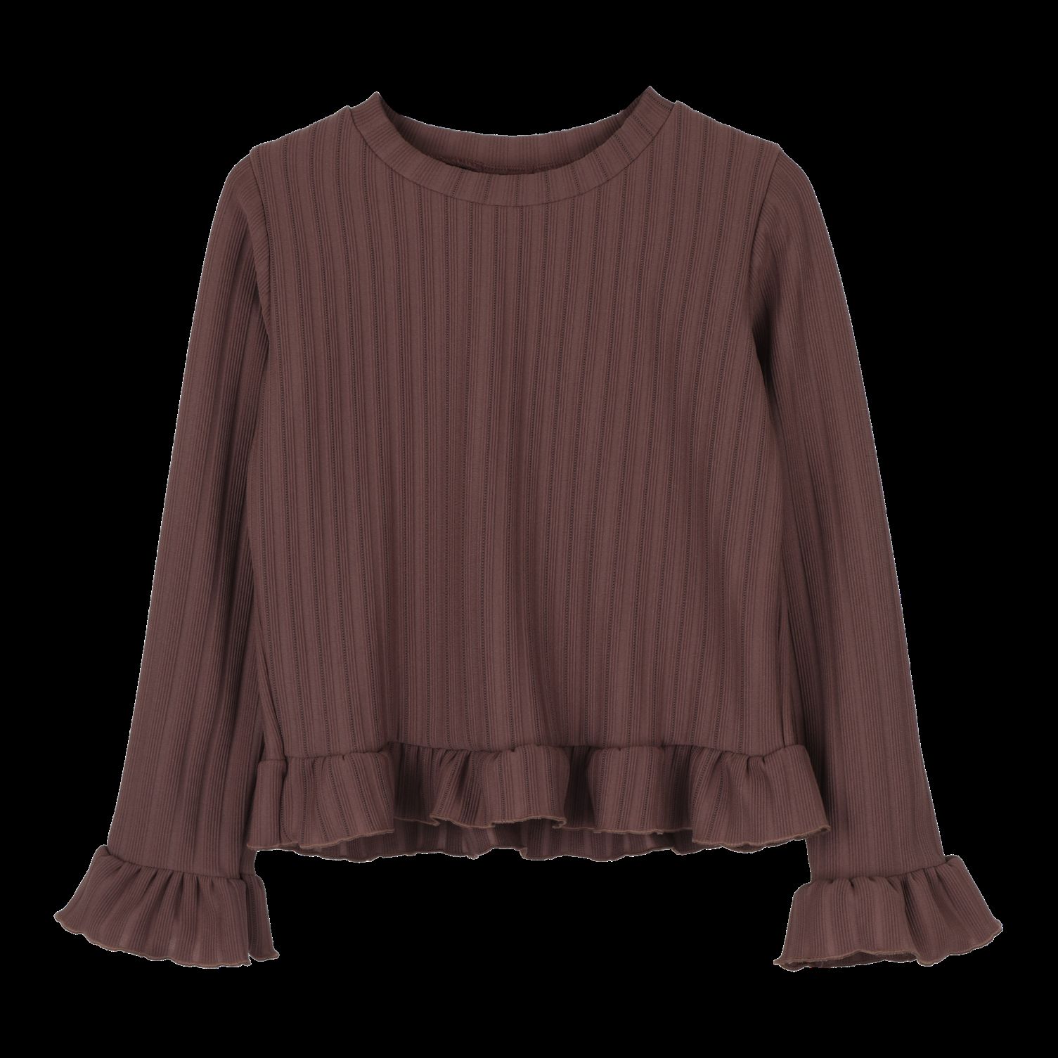 Bibi Top - Ribbed Chocolate