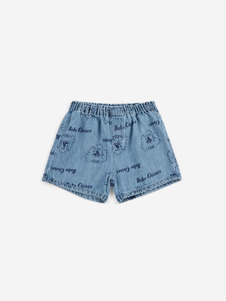 Bobo Choses Pickles The Dog denim short blauw kind
