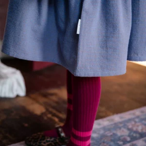 Kinder Maillot Bordeaux met Strepen