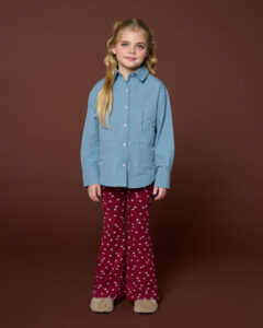 Petit Blush Bowie flared pants Hearts