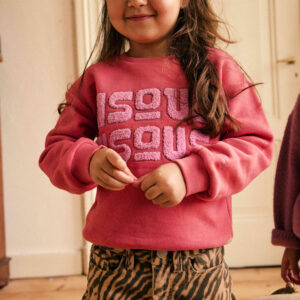 Roze sweatshirt met glinsterende tekst 930520
