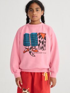 Dog friendship sweatshirt roze