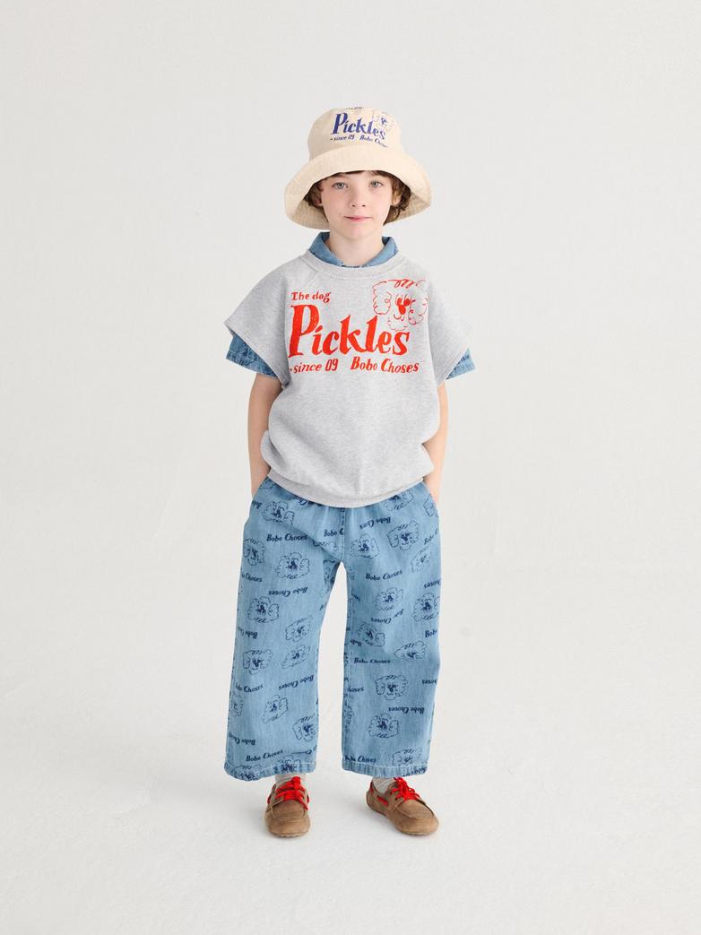 Duurzame Bobo Choses denim broek met elastische taille