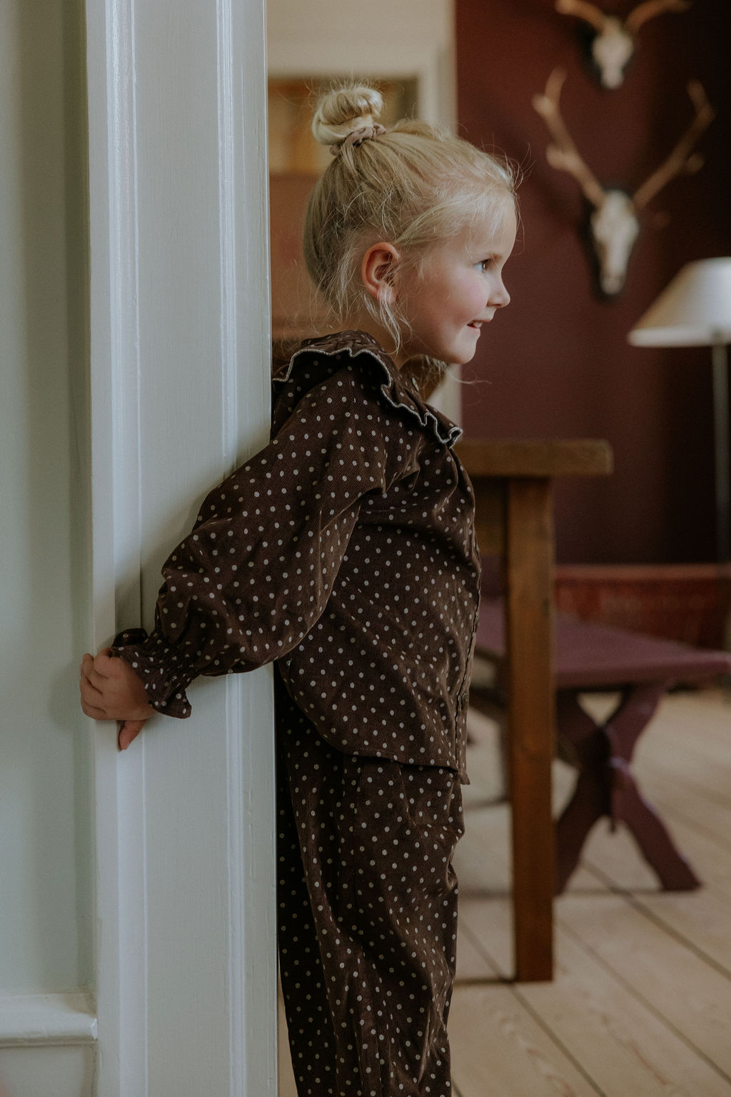F1832 - DOLLY DOT BLOUSE - COFFEE BEAN DOT - Extra 2