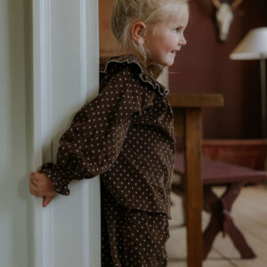 Fliink kinderen broek stippen bruin